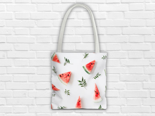 The watermelon bag on a white background, a summer bag inspired by Greek style by Sea Sun Stories